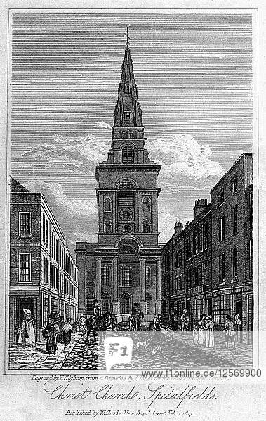 Christ Church  Spitalfields  London  1817.Artist: Thomas Higham
