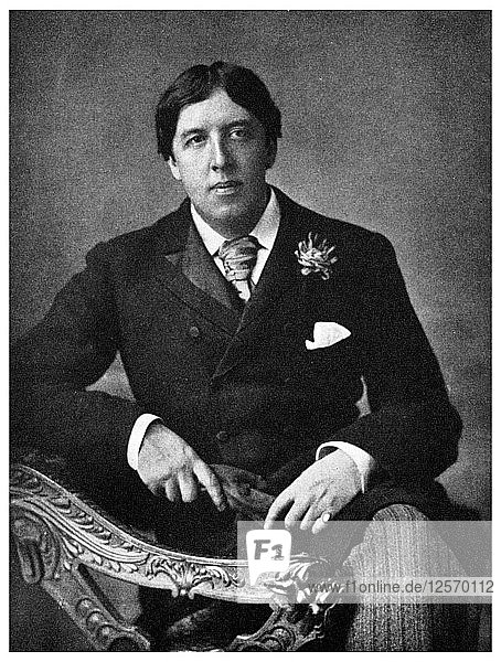 Oscar Wilde  in Irland geborener Dramatiker und Witzbold  um 1891 (1956). Künstler: Unbekannt