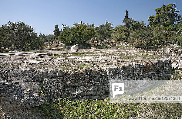 Der Tholos (Skias) auf der griechischen Agora in Athen  Griechenland. Künstler: Samuel Magal