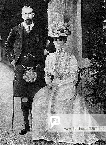 Prinz und Prinzessin von Wales  1909 (1937). Künstler: W&D Downey