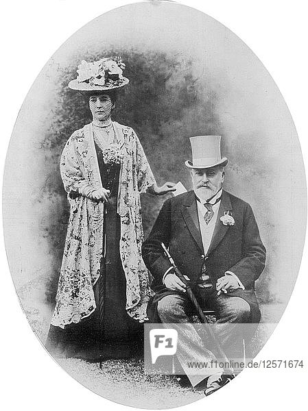 König Edward VII. und Königin Alexandra  um 1900 (1910)  Künstler: D Knights Whittome