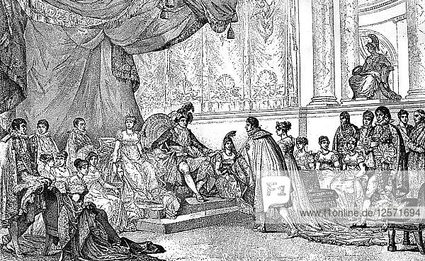 Die Hochzeit von Jerome Bonaparte  22. August 1807 (1882-1884). Künstler: Unbekannt