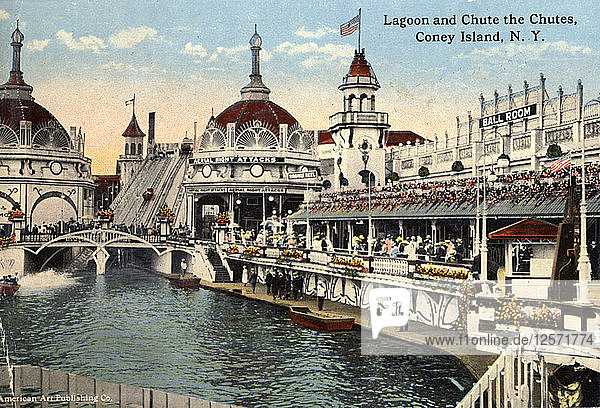 Lagune und Rutsche der Rutschen  Coney Island  New York City  New York  USA  1916. Künstler: Unbekannt