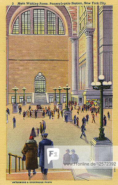 Hauptwartesaal  Pennsylvania Station  New York City  New York  USA  1933. Künstler: Unbekannt