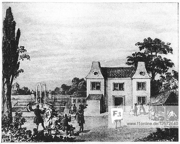 Frühlingsgärten  Standort des Lowndes Square  London  Ende des 18. Jahrhunderts (1907). Künstler: Unbekannt