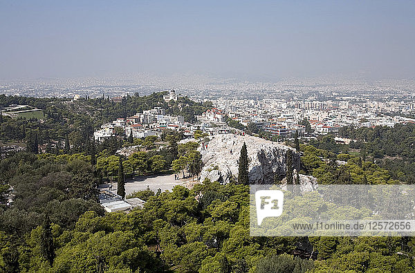 Der Areopag (Mars-Hügel)  Athen  Griechenland. Künstler: Samuel Magal