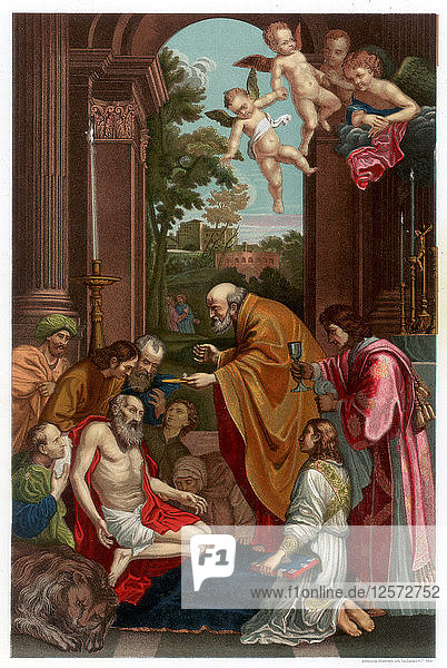 Last Communion of Saint Jerome  1614 (1870). Artist: Franz Kellerhoven