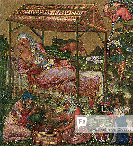 Birth of Christ  c1350 (1955). Artist: Master of the Vyssi Brod Altar