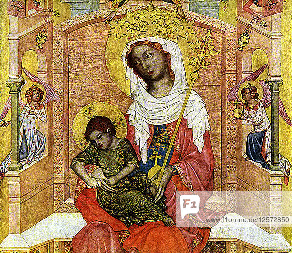 Madonna of Kladsko  detail  c1350 (1955).Artist: Master of the Vyssi Brod Altar