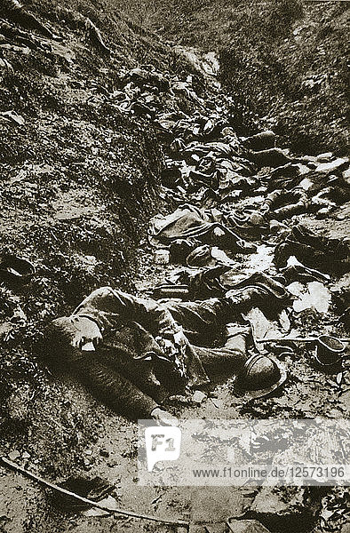 Italienische Tote in Cividale  Erster Weltkrieg  ca. 1917-c1918. Künstler: Unbekannt