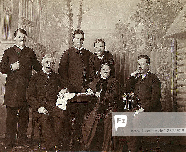 Portrait of the family of Sophia Perovskaya  1860s. Artist: Unknown