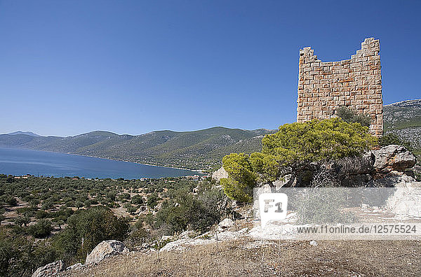 Die Festung von Aigosthena  Griechenland. Künstler: Samuel Magal