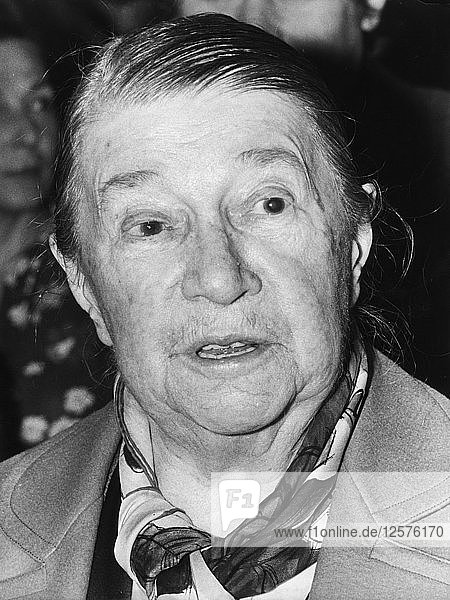 French actress and film star Pauline Carton on her 89th birthday 4 July 1973. Artist: Unknown