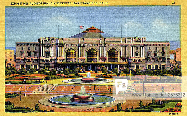 Expositions-Auditorium  Civic Center  San Francisco  Kalifornien  USA  1932. Künstler: Unbekannt