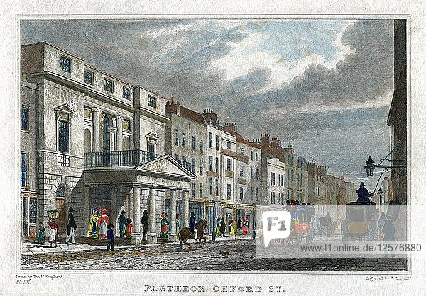 Pantheon  Oxford Street  London  frühes 19. Jahrhundert Künstler: J. Hinchcliff