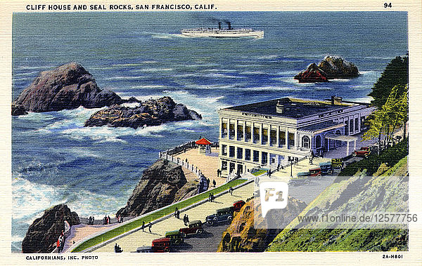 Cliff House und Seal Rocks  San Francisco  Kalifornien  USA  1932. Künstler: Unbekannt