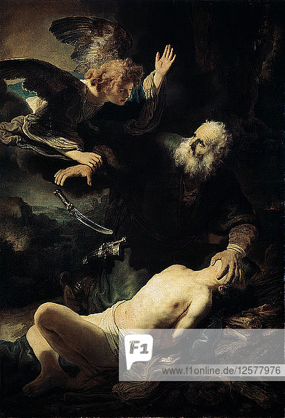 Abraham opfert Isaak  1635. Künstler: Rembrandt Harmensz van Rijn