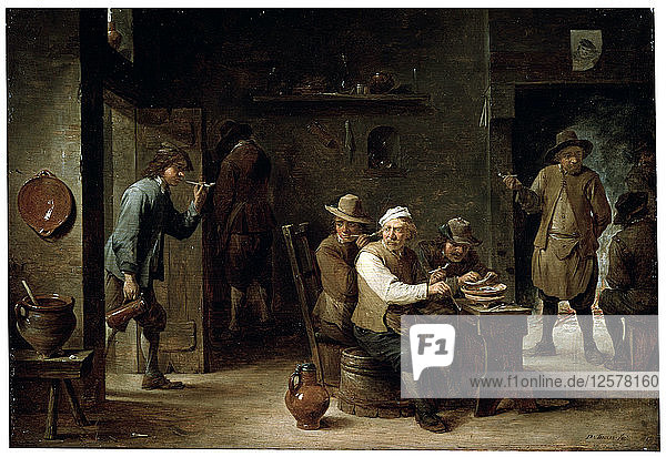 In einer Taverne  1640er Jahre. Künstler: David Teniers II