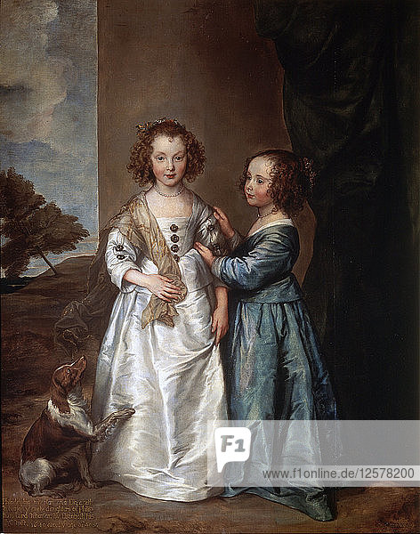Porträt von Elizabeth und Philadelphia Wharton  1640. Künstler: Anthony van Dyck