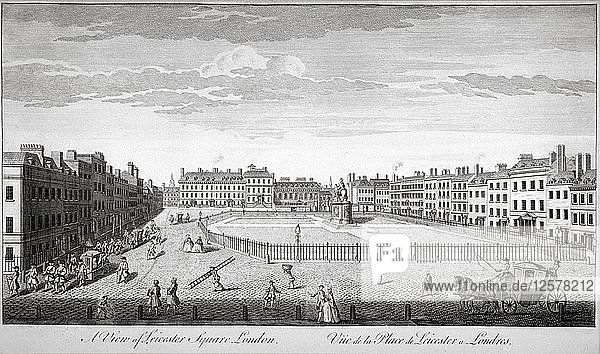 Leicester Square  Westminster  London  um 1753. Künstler: Anon