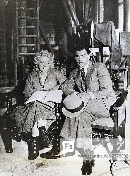 Anny Ondra Czech Film Actress And Max Schmeling German Boxer 1933 Artist Unknown