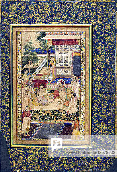 Jahangir und Prinz Khurram mit Nur Jahan  um 1624-1625. Künstler: Unbekannt