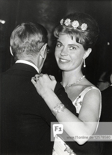 Prinzessin Margaretha von Schweden bei einem Ball im Rathaus  Stockholm  1962. Künstler: Unbekannt