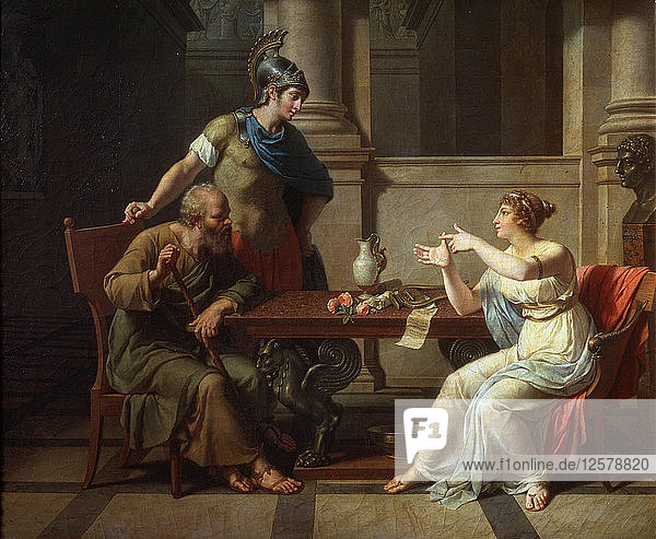 Sokrates und Alkibiades in Aspasia  1801. Künstler: Nicolas Andre Monsiau
