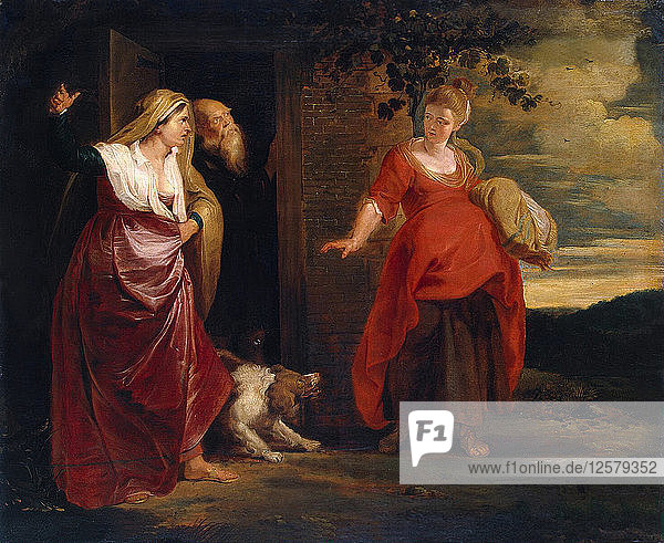Hagar verlässt das Haus Abrahams  um 1615. Künstler: Peter Paul Rubens