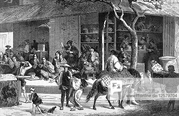 Ein Teemarkt in Japan  um 1880. Künstler: Unbekannt