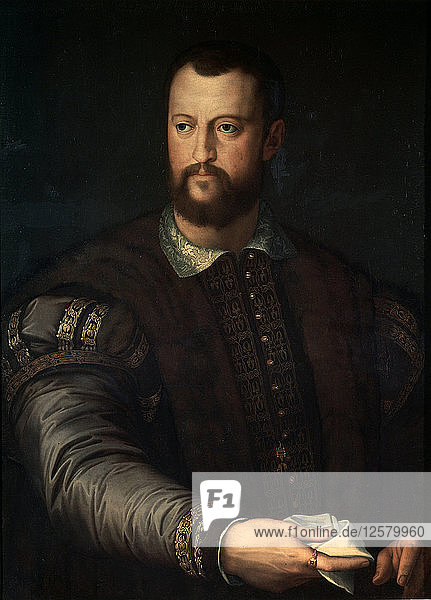 Portrait of Grand Duke of Tuscany Cosimo I de Medici  (1519-1574)  after 1560. Artist: Agnolo Bronzino