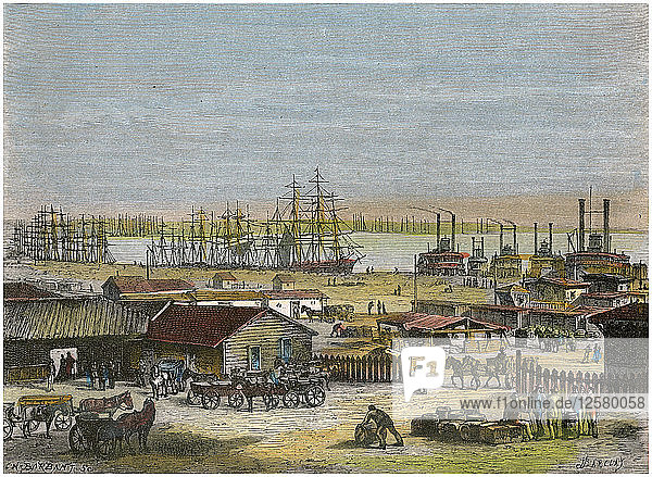 Mississippi River  New Orleans  Louisiana  USA  um 1880. Künstler: Barbant