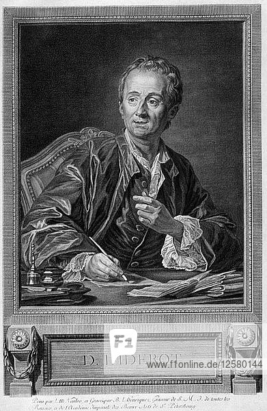 Denis Diderot  französischer Literat und Enzyklopädist des 18. Jahrhunderts. Künstler: Unbekannt