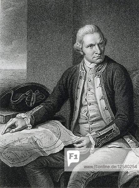 Kapitän James Cook  englischer Seeoffizier und Entdecker im 18. Jahrhundert. Künstler: Unbekannt