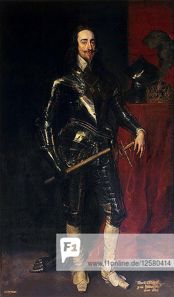 Porträt von König Karl I. von England  Schottland und Irland (1600-1649)  1638. Künstler: Anthony van Dyck