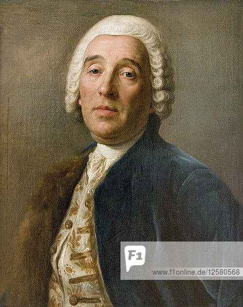 Porträt des Architekten Bartolomeo Francesco Rastrelli  18. Jahrhundert. Künstler: Pietro Rotari