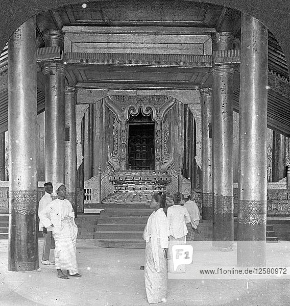 Der Löwenthron  Königspalast  Mandalay  Birma  1908. Künstler: Stereo Travel Co