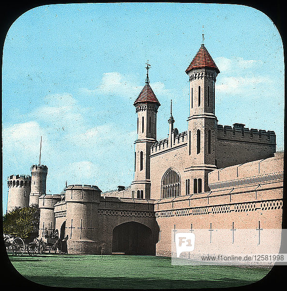 Bahnhof  Lahore  Indien  Ende des 19. oder Anfang des 20. Jahrhunderts. Künstler: Unbekannt