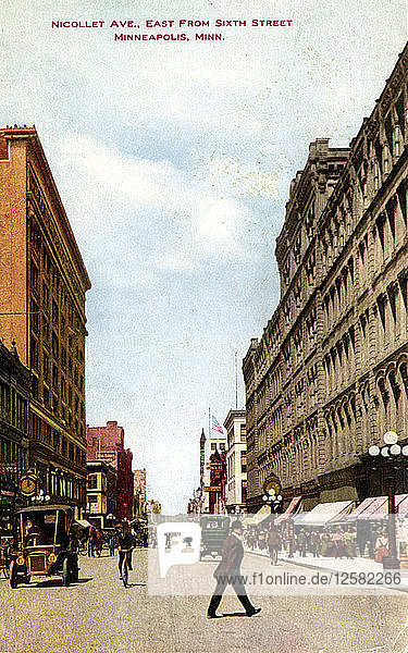 Nicollet Avenue  Minneapolis  Minnesota  USA  1915. Künstler: Unbekannt