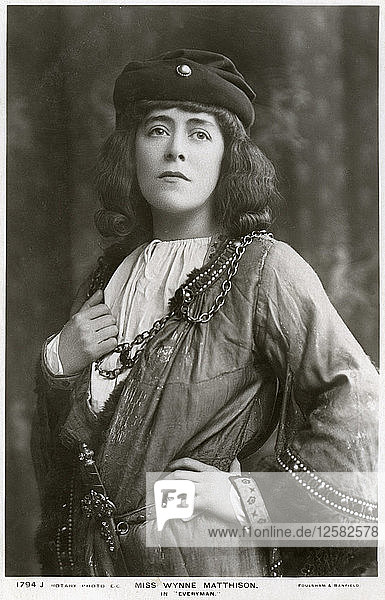Edith Wynne Matthison  britische Schauspielerin  um 1907.Künstler: Rotary Foto