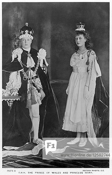 Der Prinz von Wales und Prinzessin Mary  um 1910(?)  Künstler: Campbell Gray