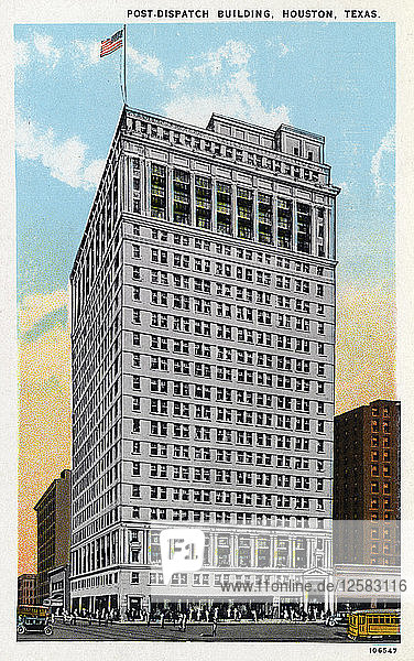 Post-Dispatch-Gebäude  Houston  Texas  USA  1925. Künstler: Unbekannt