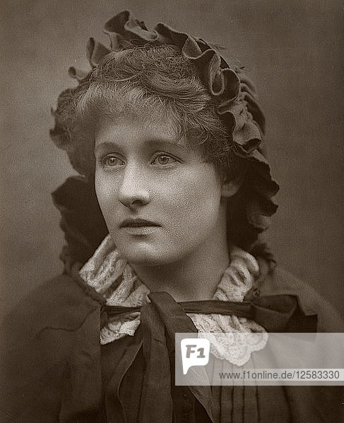 Die britische Schauspielerin Mary Rorke in The Harbour Lights  1886. Künstler: Barraud