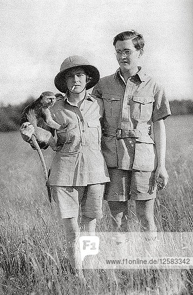 Stella Court Treatt und Errol Hinds  Dodoma nach Mongalla  Ostafrika  1925 (1927). Künstler: Thomas A. Glover