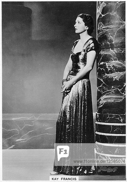 Kay Francis  amerikanische Bühnen- und Filmschauspielerin  1938. Künstlerin: Unbekannt
