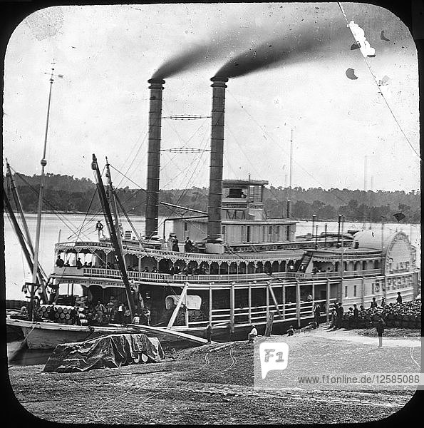 Northern Line Packet Company paddle steamer Lake Superior  USA  c1870s(?). Artist: Unknown