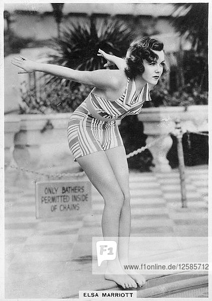 Elsa Marriott  Schauspielerin  1938. Künstlerin: Unbekannt