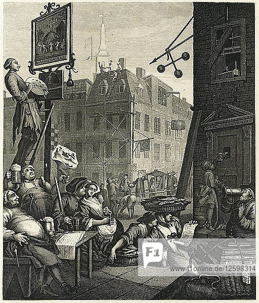 Beer Street und Gin Lane 1  1751.