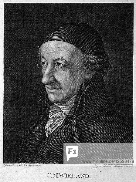 Porträt des Dichters und Schriftstellers Christoph Martin Wieland (1733-1813)  19. Jahrhundert.