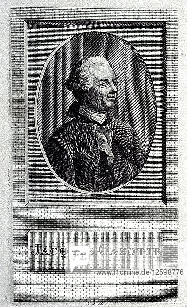Porträt des Schriftstellers Jacques Cazotte (1720-1792)  18. Jahrhundert.